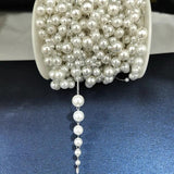 1 Meter Pearl Beaded Chain Metal Copper Necklace Chains for Jewelry Making