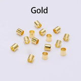 500pcs Copper Tube Crimp End Beads Stopper Spacer for Jewelry Making