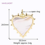 18K Plated Zircon Round Life Tree Heart Pendant