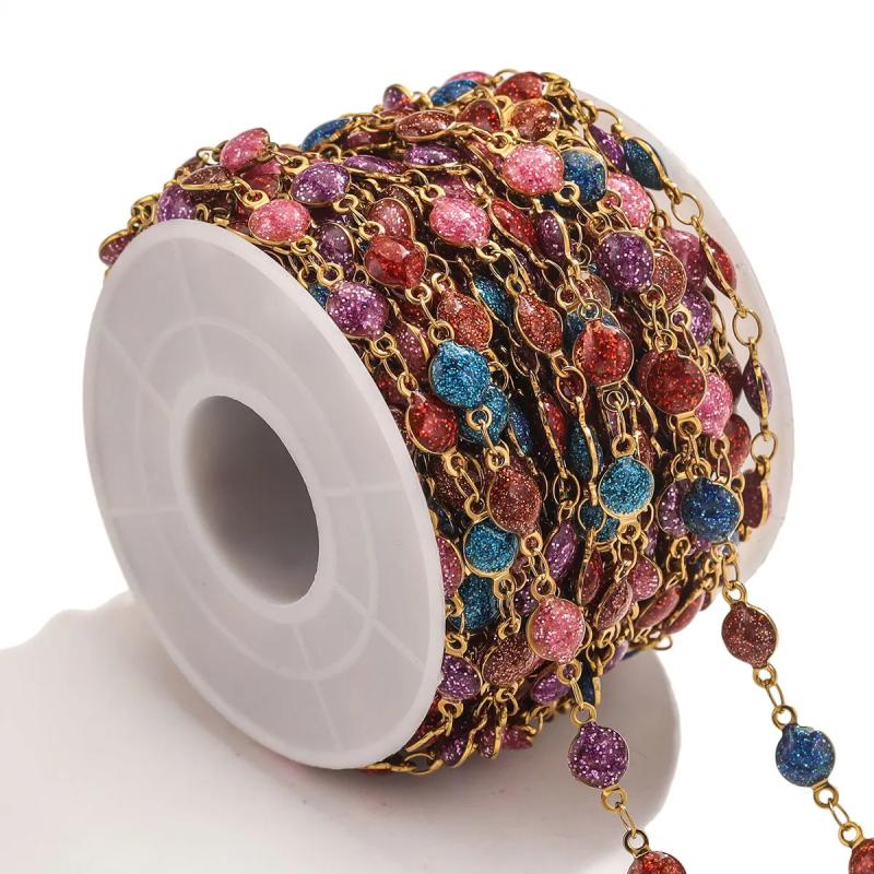 Stainless Steel Colorful Enamel Chain for Jewelry Making DIY