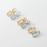 2PCS 14K Plated Chain Lobster Clasp Oval 8 Shape Spring Clasp DIY Necklace