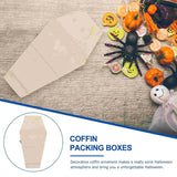 Halloween Coffin Candy Box Mini Hexagonal Wooden Storage
