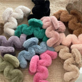 Autumn Plush Hair Clip Fluffy Cream Rabbit Hair M-shaped Hair Claw Hair Accessor