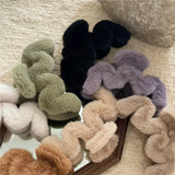 Autumn Plush Hair Clip Fluffy Cream Rabbit Hair M-shaped Hair Claw Hair Accessor