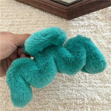 Autumn Plush Hair Clip Fluffy Cream Rabbit Hair M-shaped Hair Claw Hair Accessor