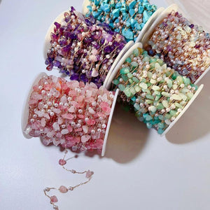 1M Crystal Irregular Stone Chains for DIY Jewelry Making