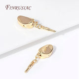 18K Plated Buckle End Clasp Connectors for DIY Pearl/Beads Jewelry
