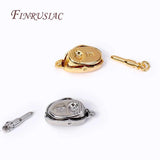 18K Plated Buckle End Clasp Connectors for DIY Pearl/Beads Jewelry