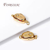 18K Plated Buckle End Clasp Connectors for DIY Pearl/Beads Jewelry