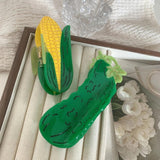Creative Cucumber Hair Claw with Acetate Corn Hair Clips