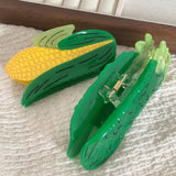 Creative Cucumber Hair Claw with Acetate Corn Hair Clips