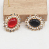 10PCS Metal Rhinestone Pearl Cat Eye Clothing Decoration