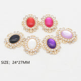 10PCS Metal Rhinestone Pearl Cat Eye Clothing Decoration
