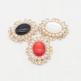 10PCS Metal Rhinestone Pearl Cat Eye Clothing Decoration