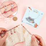 12 Pcs Glass Pearl Stitch Markers Alloy Enamel Crochet Stitch Marker Charms