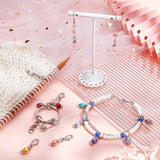 12 Pcs Glass Pearl Stitch Markers Alloy Enamel Crochet Stitch Marker Charms