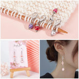 12 Pcs Glass Pearl Stitch Markers Alloy Enamel Crochet Stitch Marker Charms