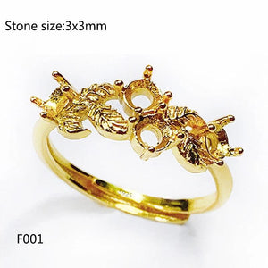24k Silver-Plated Ring Base for DIY Jewelry Making