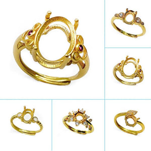 24k Silver-Plated Ring Base for DIY Jewelry Making