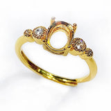 24k Silver-Plated Ring Base for DIY Jewelry Making