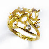 24k Silver-Plated Ring Base for DIY Jewelry Making