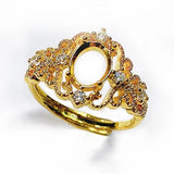 24k Silver-Plated Ring Base for DIY Jewelry Making