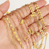 Stainless Steel Dangle Charm Pendants Chain for DIY Jewelry Making