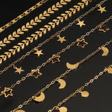 Stainless Steel Dangle Charm Pendants Chain for DIY Jewelry Making