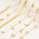 Stainless Steel Dangle Charm Pendants Chain for DIY Jewelry Making