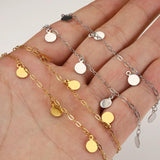 Stainless Steel Dangle Charm Pendants Chain for DIY Jewelry Making