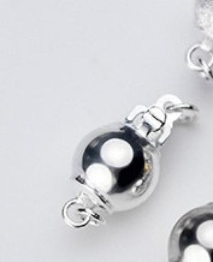 925 Sterling Silver Round Ball Clasp Hooks 6mm 8mm Bright/Matte Surface