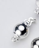 925 Sterling Silver Round Ball Clasp Hooks 6mm 8mm Bright/Matte Surface