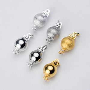 925 Sterling Silver Round Ball Clasp Hooks 6mm 8mm Bright/Matte Surface