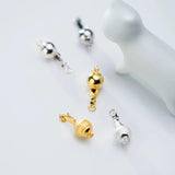 925 Sterling Silver Round Ball Clasp Hooks 6mm 8mm Bright/Matte Surface