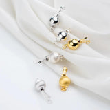 925 Sterling Silver Round Ball Clasp Hooks 6mm 8mm Bright/Matte Surface