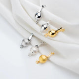 925 Sterling Silver Round Ball Clasp Hooks 6mm 8mm Bright/Matte Surface