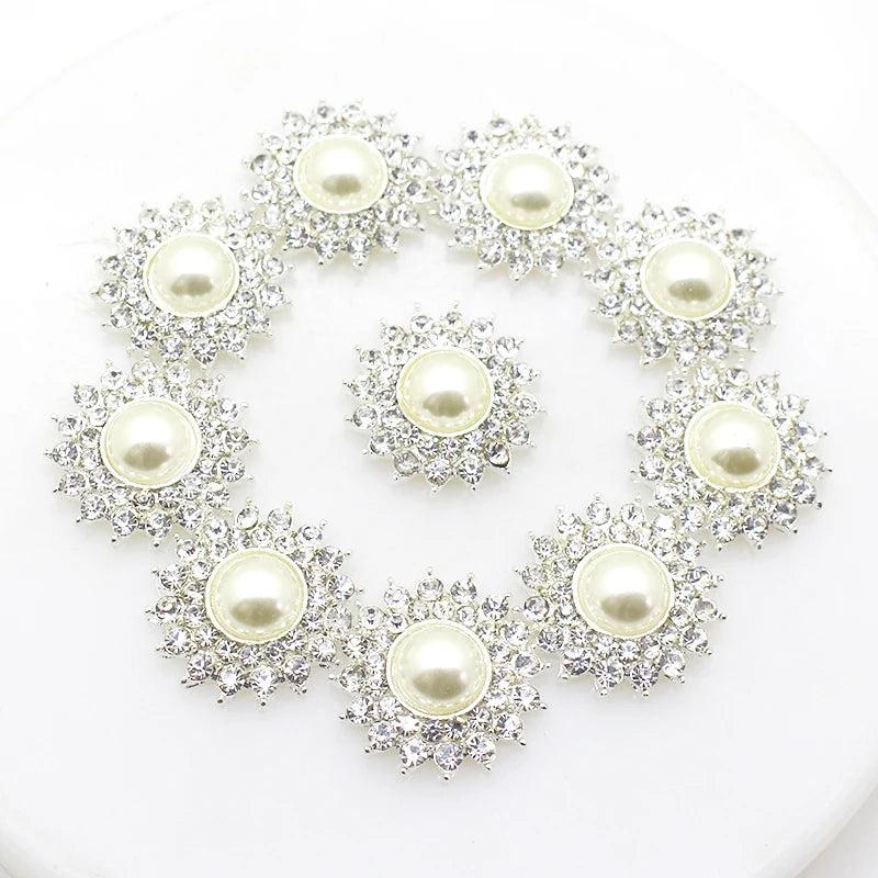 10-Piece Crystal Pearl Wedding Jewelry Set