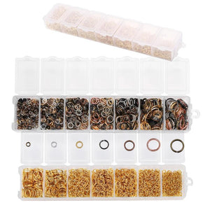 1370PCS Open Jump Ring Connectors DIY Jewelry Making Supplies Set