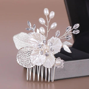 Beaded Hair Comb Wedding Tiara Crystal Crown