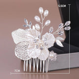 Beaded Hair Comb Wedding Tiara Crystal Crown