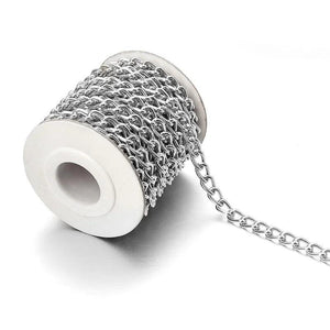 5 Yards Golden Silver Aluminium Twist Chains for DIY Bracelets Necklaces