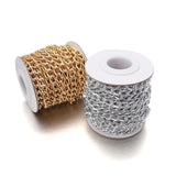 5 Yards Golden Silver Aluminium Twist Chains for DIY Bracelets Necklaces