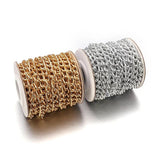5 Yards Golden Silver Aluminium Twist Chains for DIY Bracelets Necklaces