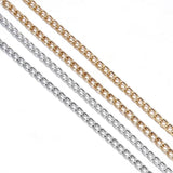 5 Yards Golden Silver Aluminium Twist Chains for DIY Bracelets Necklaces