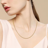 Stainless Steel Round Snake Chain Necklace 0.9/1.2/1.5mm