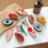 Women's Cartoon Face Hair Claw Clips Acetate Daisy Tulip Sunflower