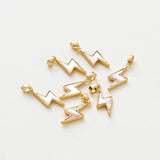 18K Brass Shell Moon Star Heart Lightning Charms Pendants