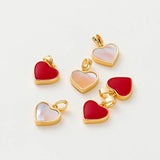 18K Brass Shell Moon Star Heart Lightning Charms Pendants