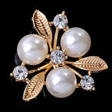 10Pcs 24 * 26mm Alloy Leaf Flower Heart Pearl Rhinestone Hair Accessories Diy