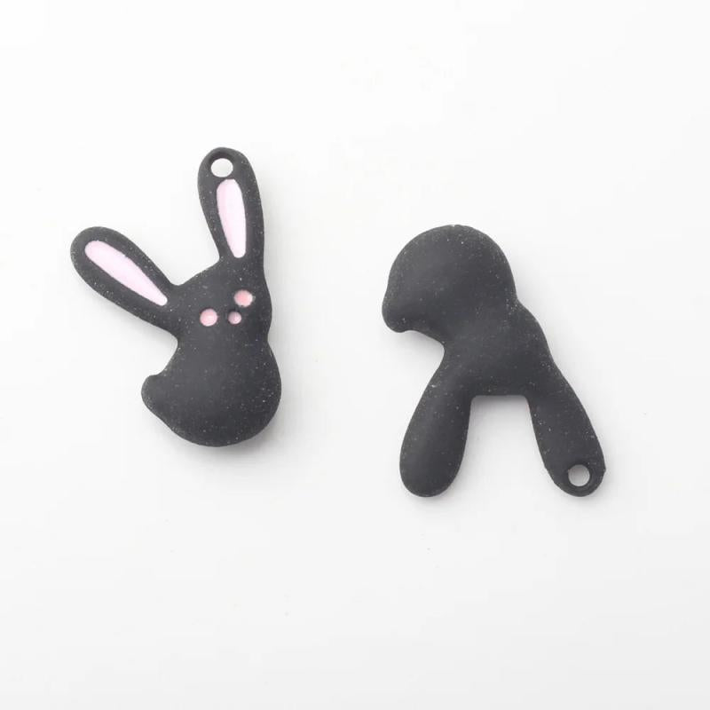 10pcs Rabbit Animal Pendant Charms DIY Jewelry Making Accessories